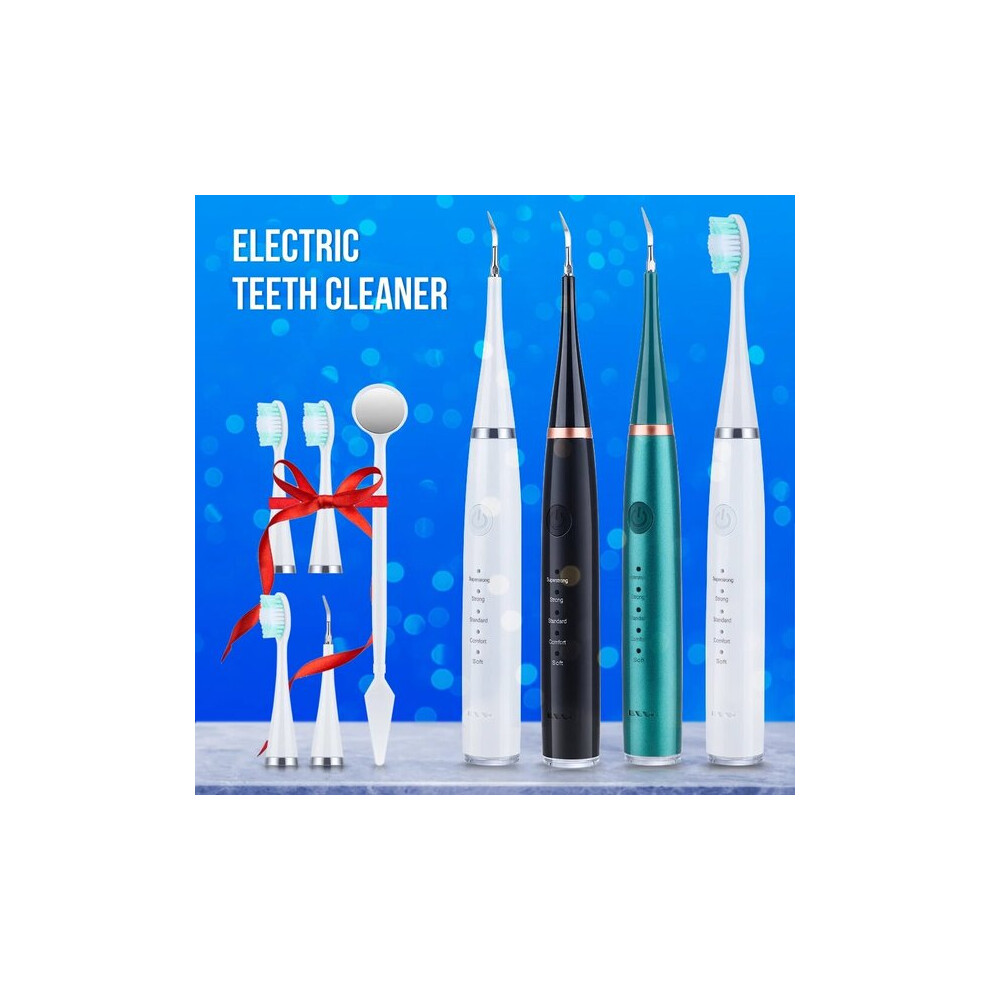 Ultrasonic Electric Toothbrush with 5 Modes IPX6 Waterproof USB Rechargeable for Home and Travel Use - Black