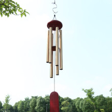 Windspiel mit 6 Pfeifen – perfekt für Garten, Terrasse und Zuhause Gold