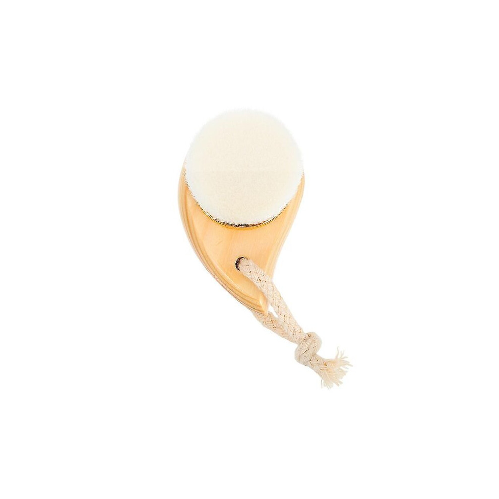 Facial Cleansing Brush with Wooden Handle and Fibre Bristles for Deep Pore Cleansing and Scalp Massage