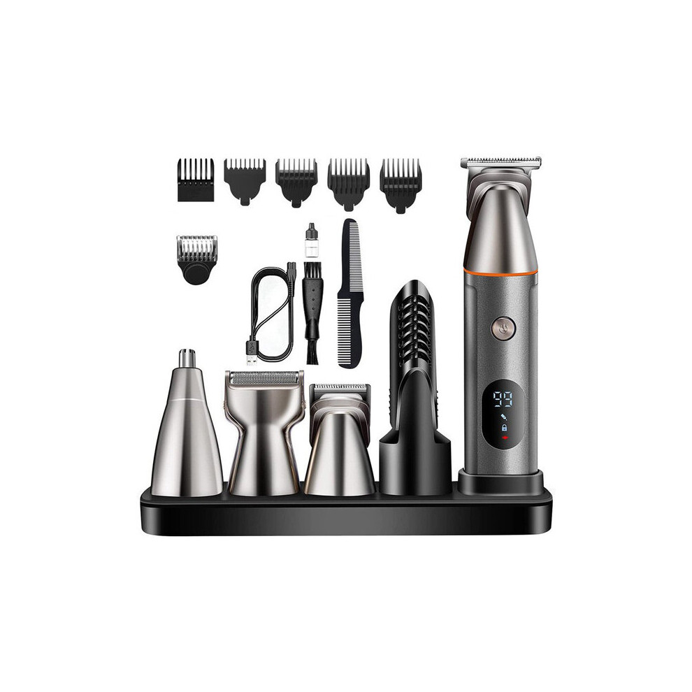 Men's Beard Trimmer Set with Magnetic Heads, USB Charging Body Trimmer, 90 Min Runtime, Full Washable Grooming Kit