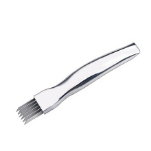 Onion Slicer and Shredder, Stainless Steel Vegetable Cutter with Double Head Protection, Non-Slip Base Safety Bracket for Kitchen (16 cm)