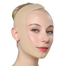 Face Slimming Mask, Breathable Fabric Ergonomic Design for Chin Jaw Contouring, Wear Anytime at Home or Work