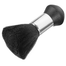 Haarborstel met nylon en paardenhaar, houten handvat, ideaal voor kapsalons en thuisgebruik. Verwijdert afgeschoren haar van nek en lichaam.