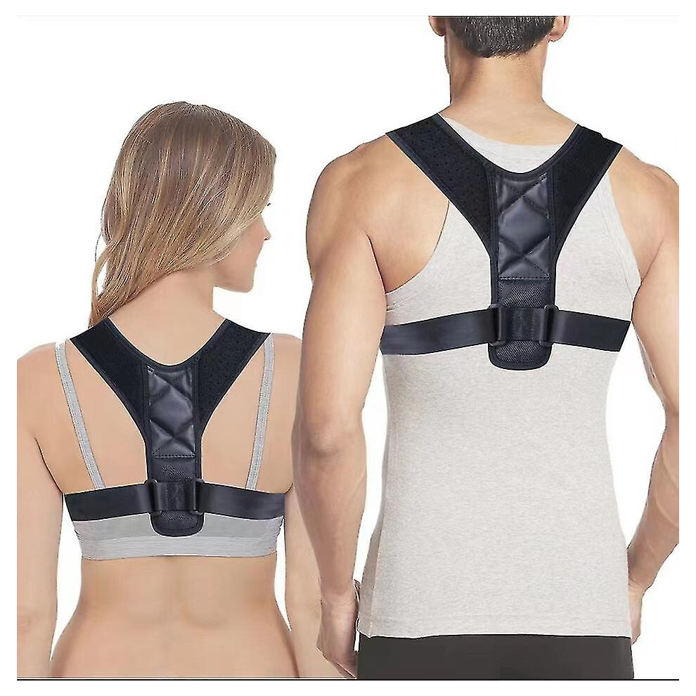 Posture Corrector Shoulder Strap Back Brace, Adjustable & Breathable for Hunchback Correction and Back Pain Relief (Size L)