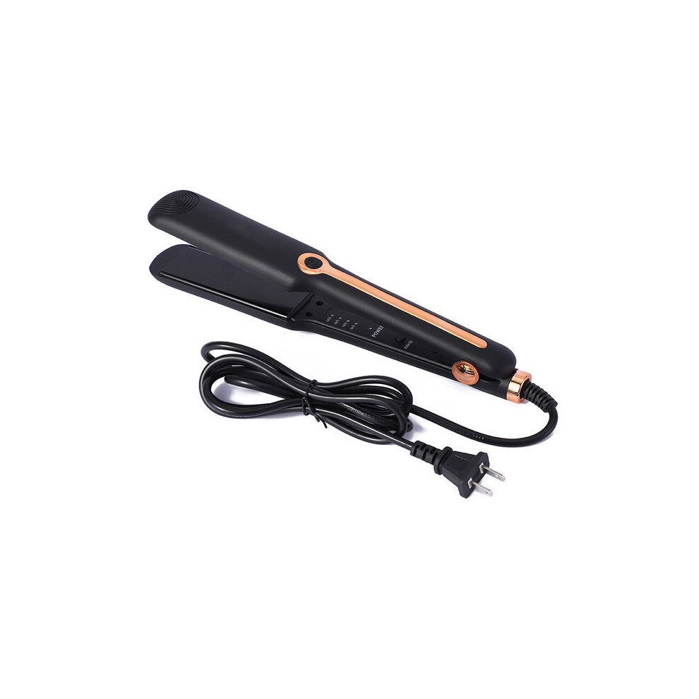 Portable 2-in-1 Hair Straightener and Curling Iron, Black, Dual Voltage 110-240V for Travel