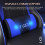 (Blue)Massage Gaming Chair Recliner with Footrest 3