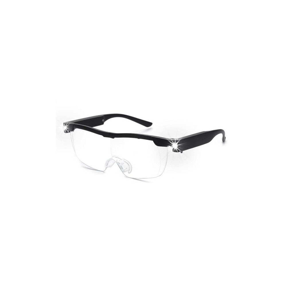 Light Hands-Free Magnifying Glass With Led Rechargeable, 160% Magnification For Reading Close Work