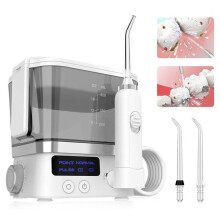 Idropulsore orale ricaricabile tramite USB con serbatoio da 500 ml, 10 livelli di pressione e 4 modalità per adulti, idrogetto dentale elettrico.