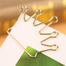 Set of 10 Crown Shaped Paper Clips for Document Marking & Office Supplies AU