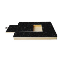 Griffoir pour chien en bois 35 x 25 x 3 cm avec tiroir à papier de verre, une alternative aux coupe-ongles pour un soin des griffes sans stress.