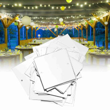 Fashion & Event PVC Square Sequins 50x50mm Silver 50g for DIY Projects