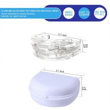 Anti-snoring Mouthguard for Adults with Adjustable Gears - Soft Material Dental Guard to Stop Teeth Grinding Bruxism (Portable Case Included)