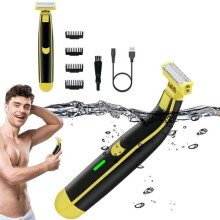 Electric Shaver for Men, Wet Dry Waterproof with USB Charging, Full Body Washable Trimmer Beard Shaver