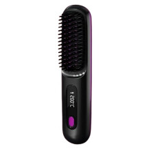 Wireless Hair Straightening Brush with Negative Ion, 3 Temperature Settings, 2000mAh Cordless for Home Travel Styling