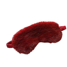 Sleep Mask, Faux Rabbit Fur, Breathable Skin-Friendly Light Blocking for Travel Home, 20.5cm x 9.5cm, Grey Purple Sky Blue