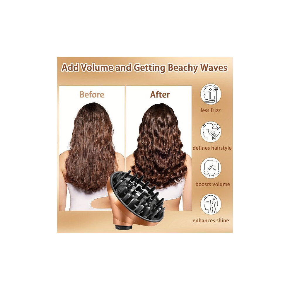 Hair Dryer Diffuser for Curly Hair, Anti-Overdrying Universal Styling Accessory, Adds Volume and Definition for Textured Hairstyles