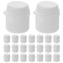 Tampa de Creme Dental para Tubos de Viagem, Pacote de 30, Design de Rosca Branco, Tampa de Plástico Anti-Desgaste