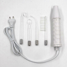 High Frequency Facial Device for Skin Tightening and Collagen Boosting, 4-Piece Set with Glass Electrodes for Home Skin Care