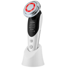 Beauty Device 7 in 1 Skin Care Facial Massager with LED Light Therapy, 3 Speed Vibration, USB Rechargeable, for Home Use