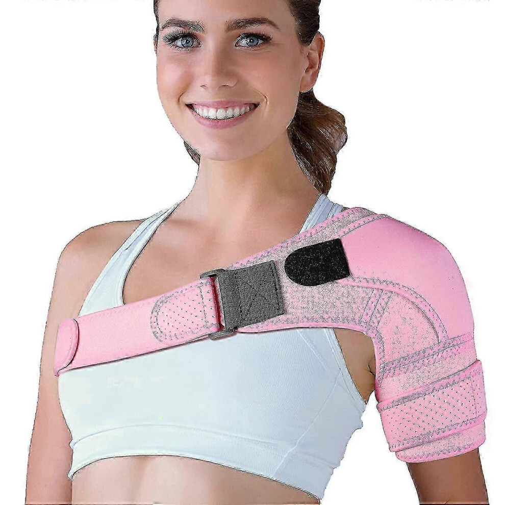 Shoulder Support Belt, Adjustable Shoulder Brace for Pain Relief Rehabilitation, Breathable Neoprene with Ventilation Holes