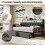 Grey Single Sofa Bed with Trundle & Hidden Storage 6