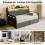 Grey Single Sofa Bed with Trundle & Hidden Storage 8