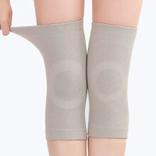 Kniebrace met ondersteuning - Ademende kniebrace van 3D-stof voor sport, hardlopen en fitness, beige, afmetingen 28 x 17 cm
