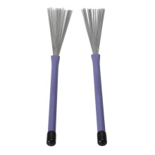 2 Pcs Purple Steel Wire Retractable Jazz Drum Brushes for Performance