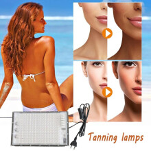 Sunlight Lamp 45W 196 LED Adjustable Angle Portable Tanning Light for Face and Body with Aluminium Panel