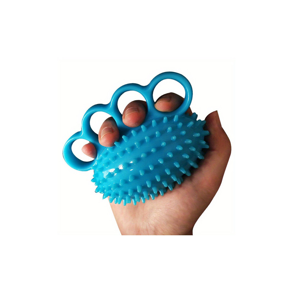 Blue Spiky Massage Ball For Hand Rehabilitation Muscle Relaxation, Silicone Sensory Stimulation Ball For Circulation