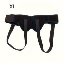 Verstelbare herniaband met klittenbandsluiting, comfortabele unisex pasvorm voor dagelijks gebruik.