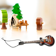 Mini Chitarra Elettrica in Legno per Eventi Musicali e Decorazioni di Nozze, 5,5 cm