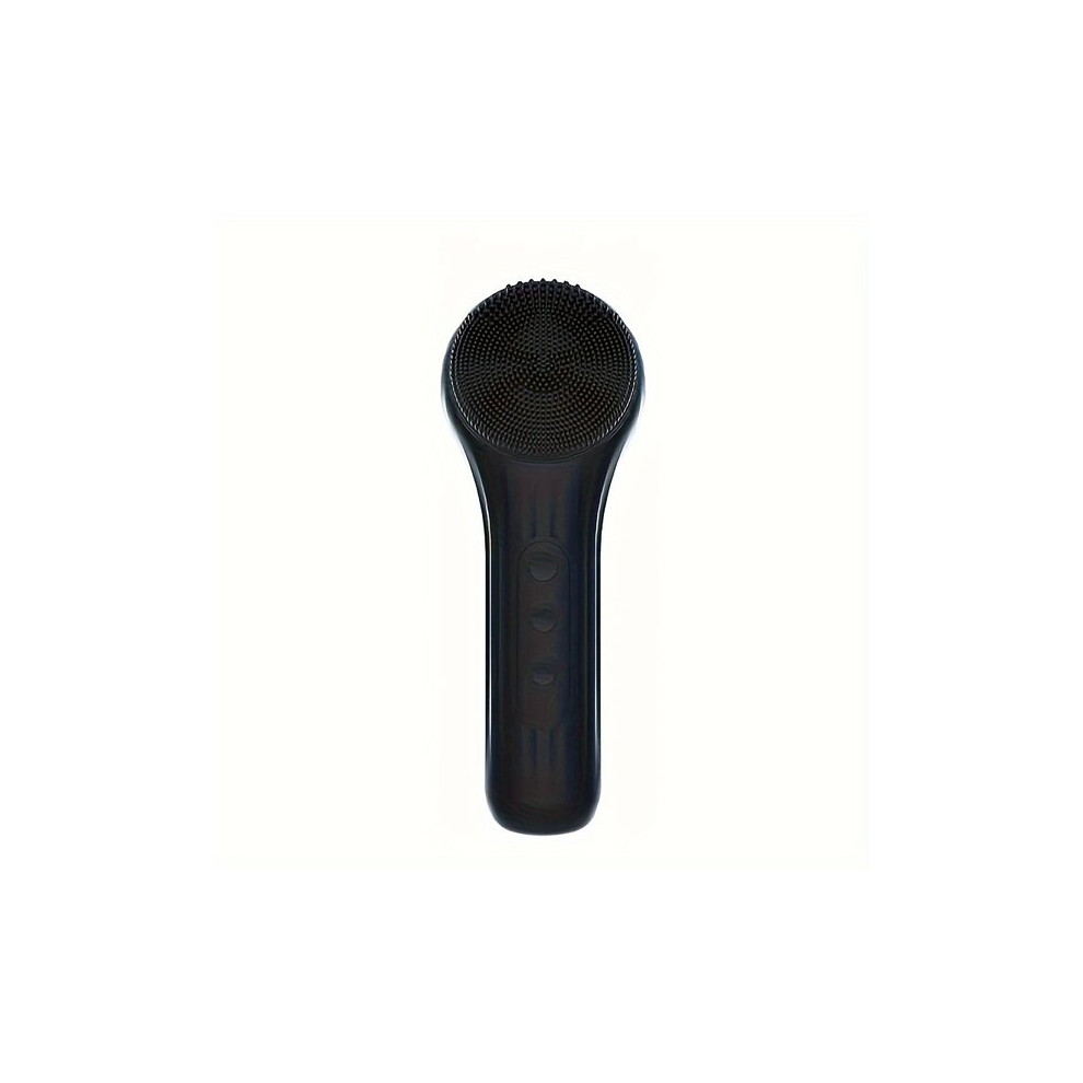 Cordless Silicone Facial Cleansing Brush with Heating and Massage Function for Deep Pore Cleansing