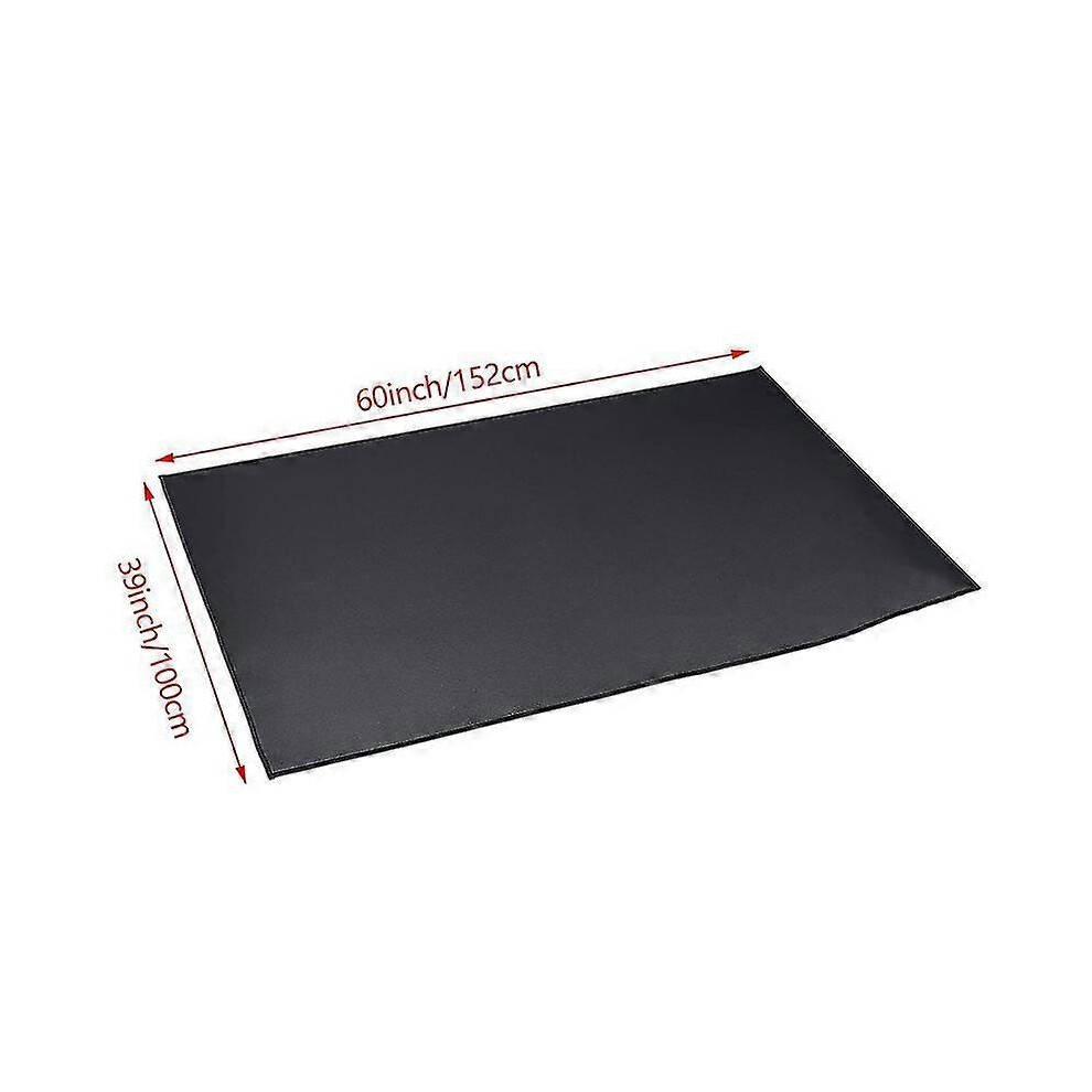Fireproof Hearth Rug for Fireplace Stove, 39x47 Inch Flame Retardant Mat, Glass Fibre Silicone Fireproofing Mat