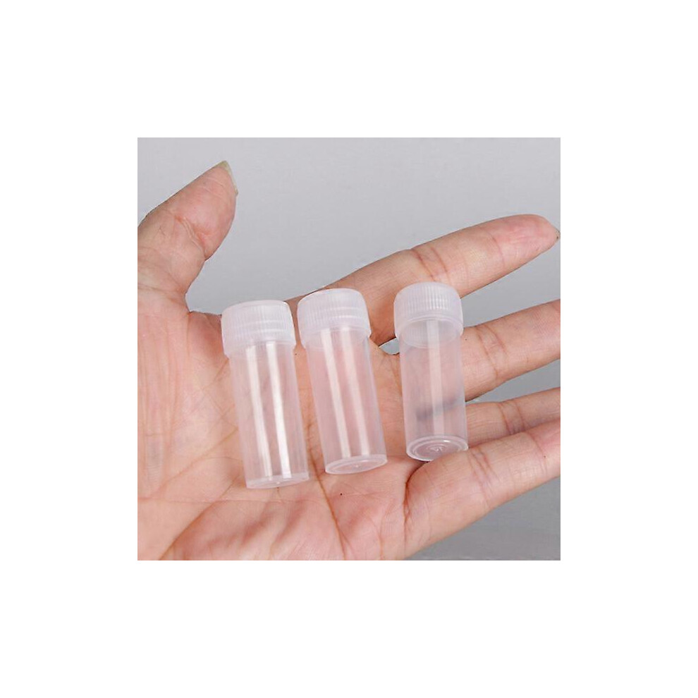 Plastic Bottles, Sealed and Portable, 20 Pack of 5ml Transparent Containers for Powder and Pill Storage, Reusable