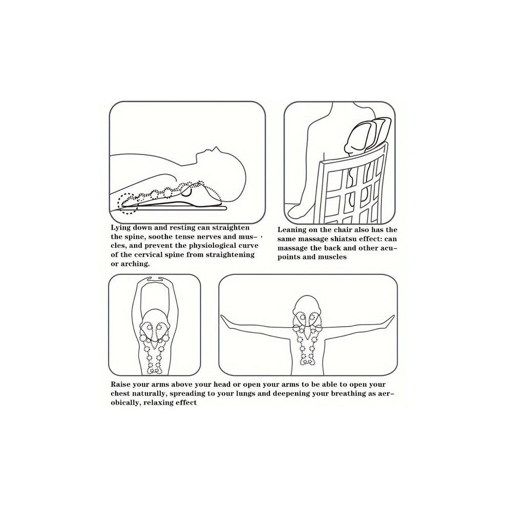 Back Massager for Shoulder Neck and Waist, Ergonomic EVA Trigger Point Acupressure Therapy, Portable for Home Office Use