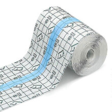 Wasserdichte Verbandrolle 10 cm x 10 m, transparente Klebefolie zur Wund- und Tattoopflege, starke Klebekraft, kann zugeschnitten werden.