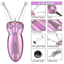 Épilateur électrique pour le visage pour femmes, appareil d'épilation indolore avec bandeau en coton pur offert