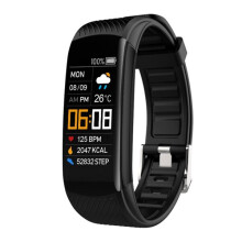 Smart Bracelet IP67 Waterproof, 0.96 Inch Touch Screen with Heart Rate Monitor, Pedometer, Sleep Tracker for Men Women - Black Pink Dark Blue