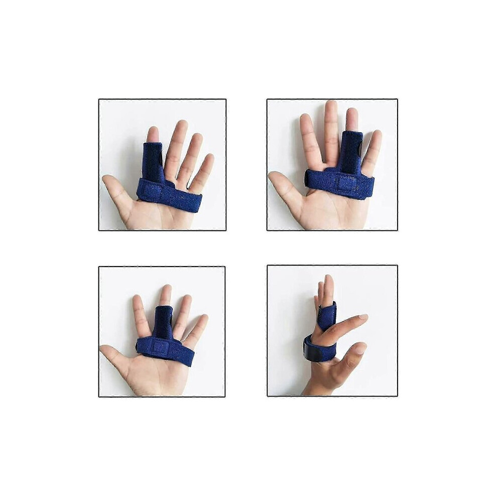 Blue Finger Splint, Breathable Adjustable For Broken Finger, Tendon Repair, Arthritis Support, Sports Injury Protection,