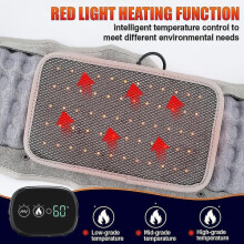 3-in-1 lendensteungordel met verwarming, vibratie en pneumatische tractie voor verlichting van rugpijn, oplaadbaar op 5V, verstelbare maat.