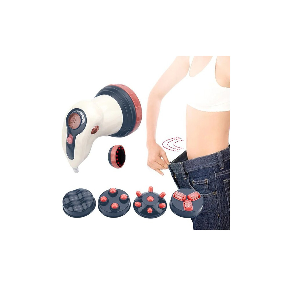 Slimming Massager with Infrared Heating, 4 Replacement Heads for Body Firming Anti-Cellulite Treatment at Home