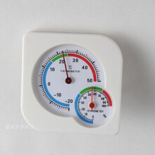 Termómetro-higrómetro de interior, -20 a 50 C, 0 a 100 % HR, esfera clara, montaje en pared para uso interior y exterior, blanco