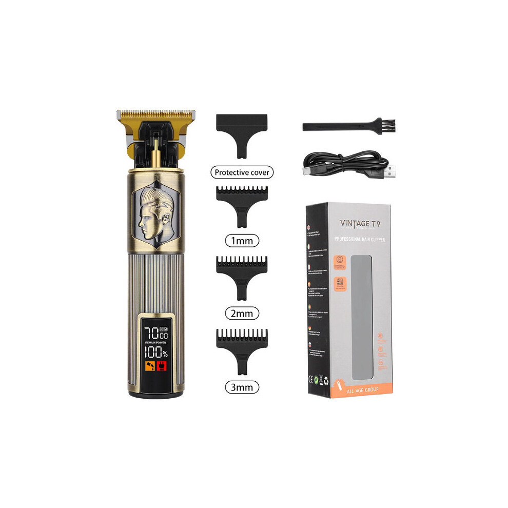 Hair Clipper Cordless with Precision Steel Blades, Wireless Charging and LCD Display for Home Haircut and Beard Trimming