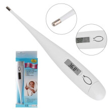 Zeer nauwkeurige digitale thermometer 0,1 C met lcd-scherm, geheugen, automatische uitschakeling, witte kleur