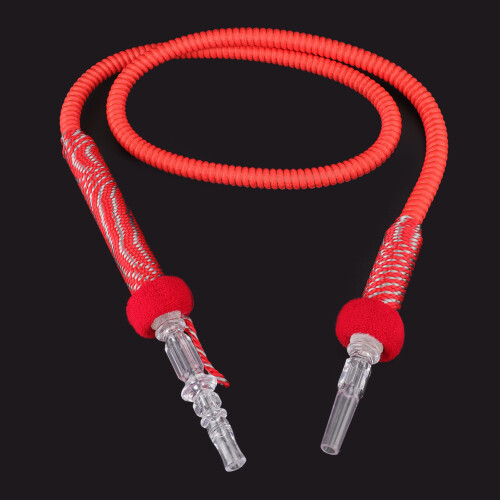 Acrylic Red Hookah Hose Reusable Water Pipe Smoking Accessory