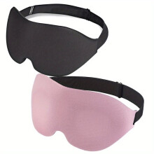Sleep Eye Mask 100% Light Blocking, 3D Contoured Adjustable Strap for Side Sleepers, Men Women for Travelling and Home Use