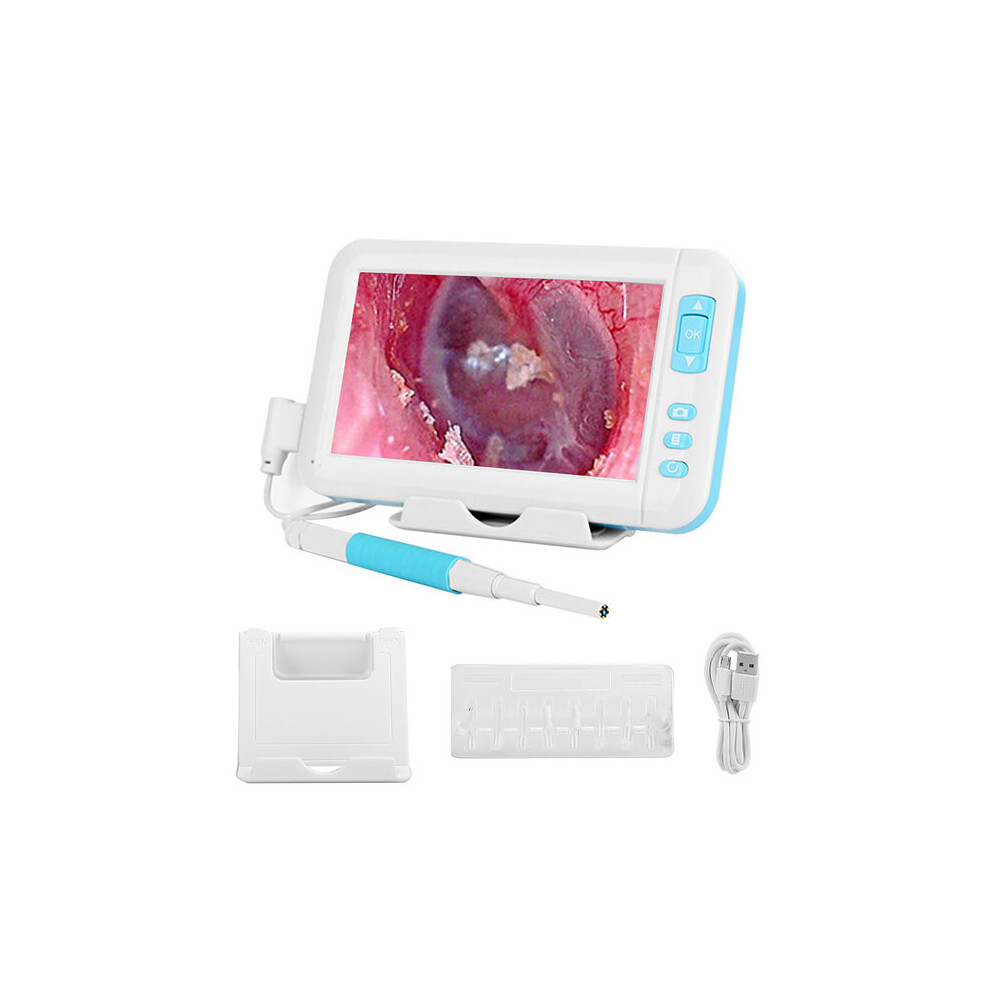 Ear Endoscope with 4.3 Inch Large Screen 1080P HD, 3.9mm Camera for Home Use, Visible Ear Cleaning and Inspection Tool