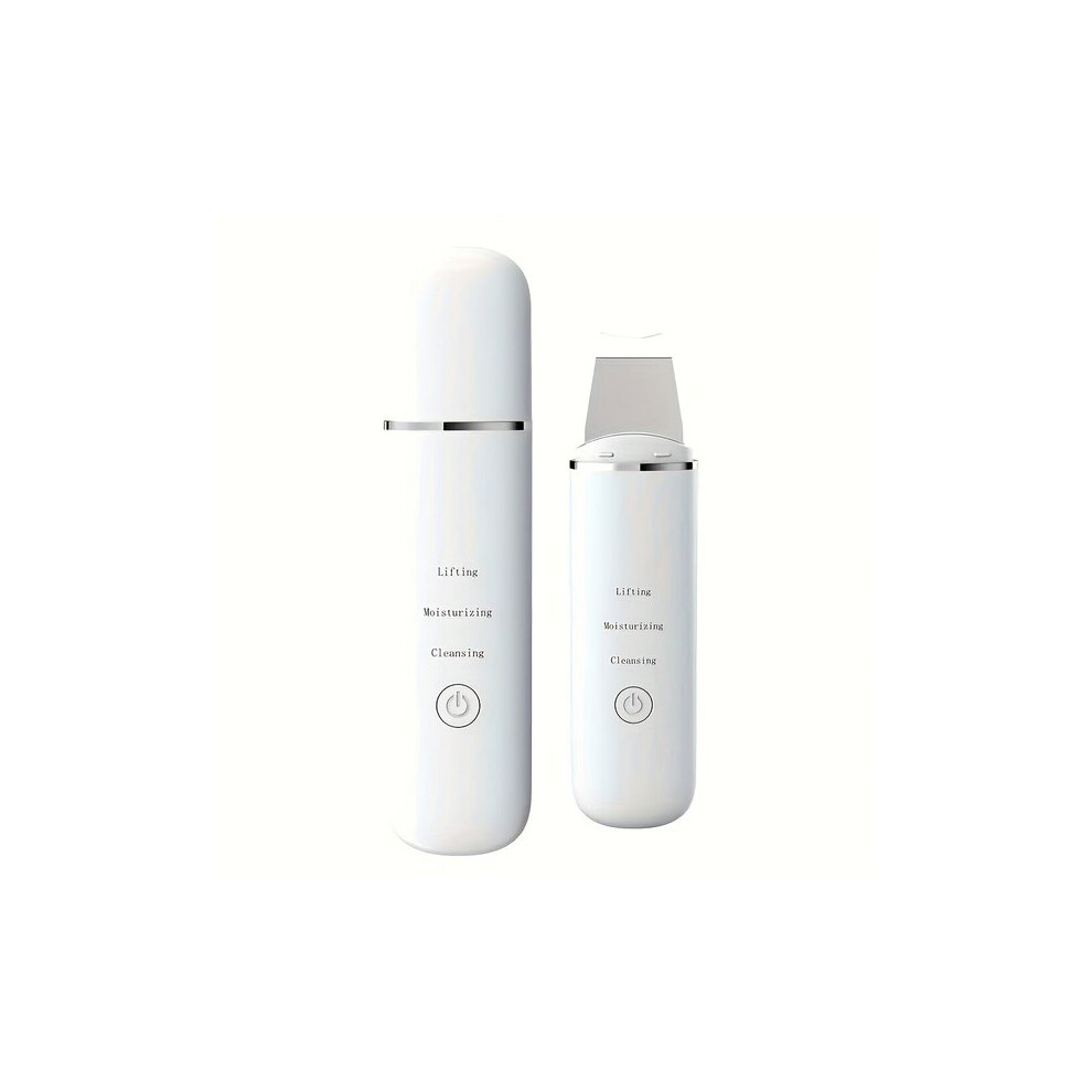 Facial Pore Cleanser with Ultrasonic Skin Spatula for Deep Cleansing Exfoliation, USB Rechargeable, Ergonomic Design for All Skin Types