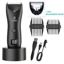 Recortadora corporal para hombre con luz LED y cuchillas de cerámica - Resistente al agua IPX7 para la depilación de axilas, pecho y zonas íntimas.